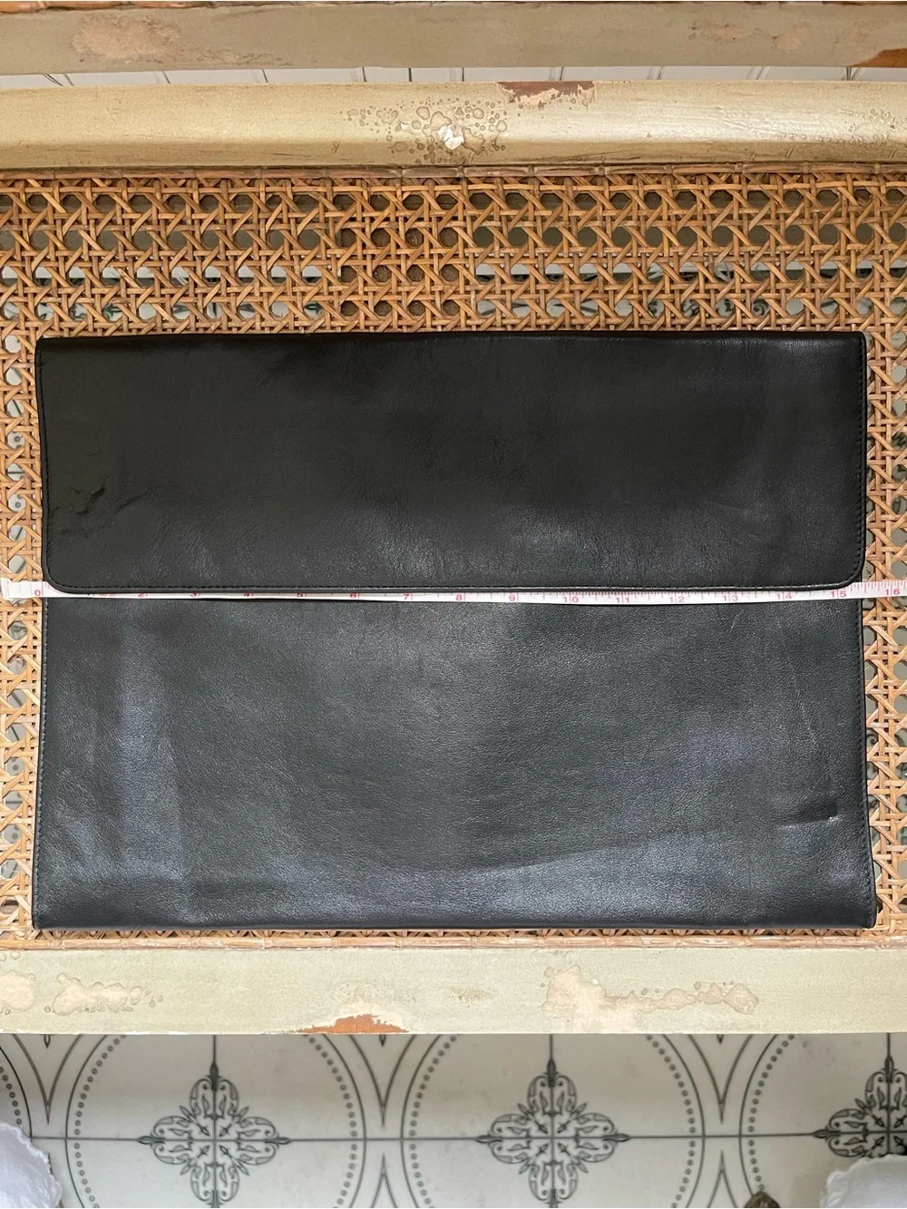 T. Anthony Black Leather Portfolio/Document sleeve
